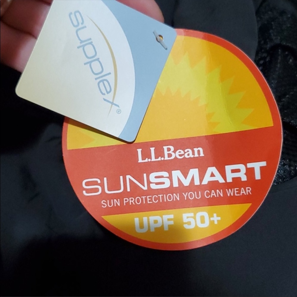 L. L. BEAN LADIES SUNSMART UPF 50+ SUPPLEX WHITE CAPRI DRAWSTRING PANTS